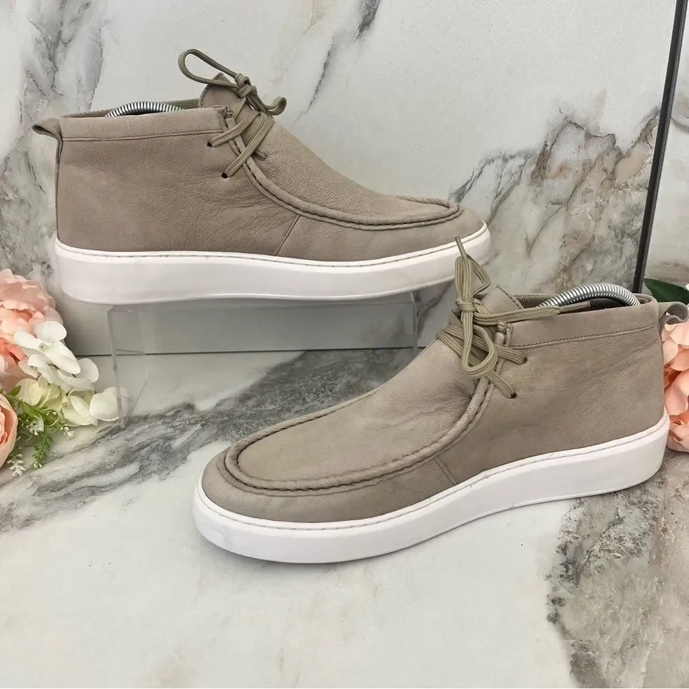 STEVE MADDEN Willis High-Top Chukka Sneaker in Taupe Leather Size 12